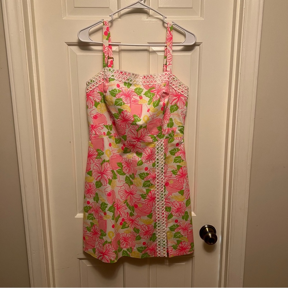 Lilly Pulitzer Havana Cocktail Hibiscus Print Dress Size 8